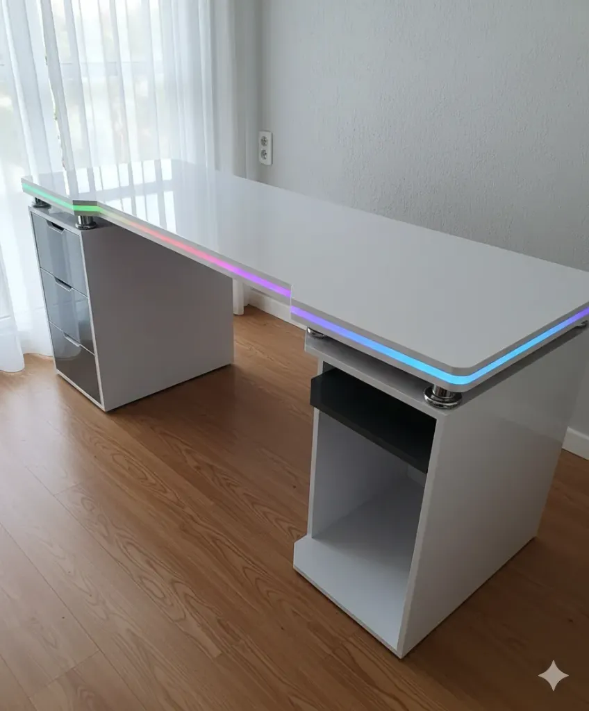 Escritorio Gamer Atomos (Blanco)